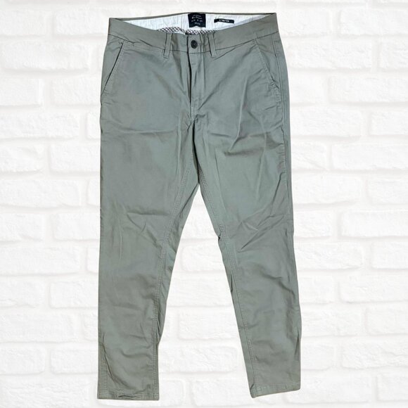 Ben Sherman Signature Slim Fit Stretch Chino Pants 32x32 Olive Green Cotton - Picture 3 of 7